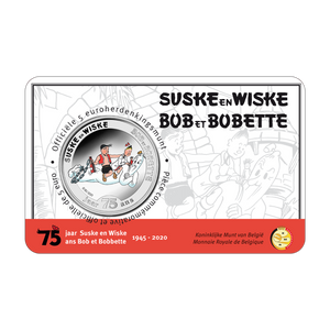 5 euro '75 years Suske & Wiske / Bob et Bobette' Coincard in colour