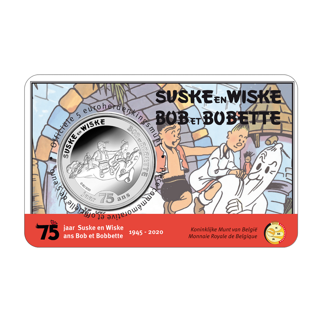 5 euro '75 years Suske & Wiske / Bob et Bobette' Coincard