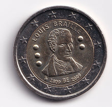 Load image into Gallery viewer, 2 Euro 2009 Belgium &#39;Louis Braille&#39; (AU)
