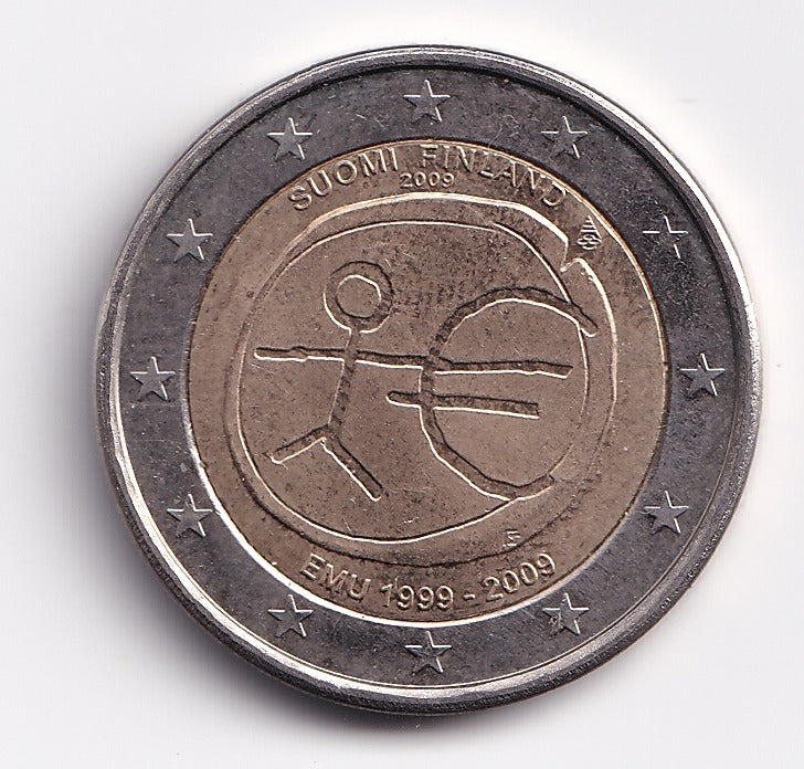 2 Euro 2009 Finland '10 Years of EMU' (FDC/UNC)