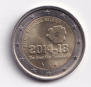 2 Euro 2014 Belgium 'WW I Anniversary' (AU)